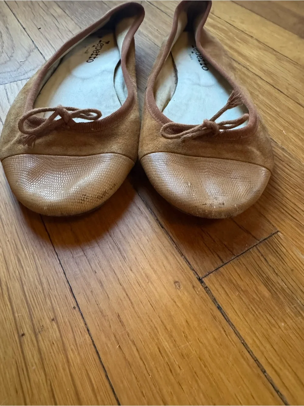 Repetto cendrillon Brown Suede & Leather Ballet Flats